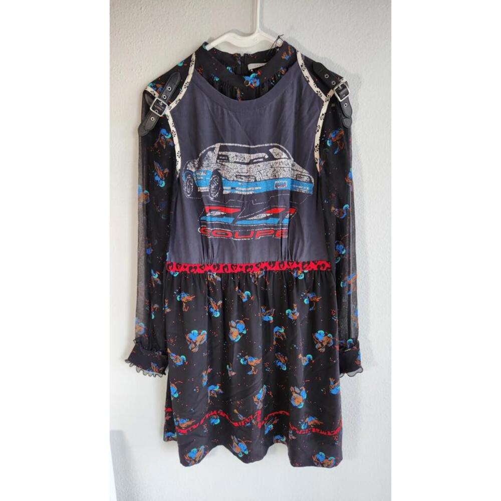Coach Car Print Layered Dress size 4